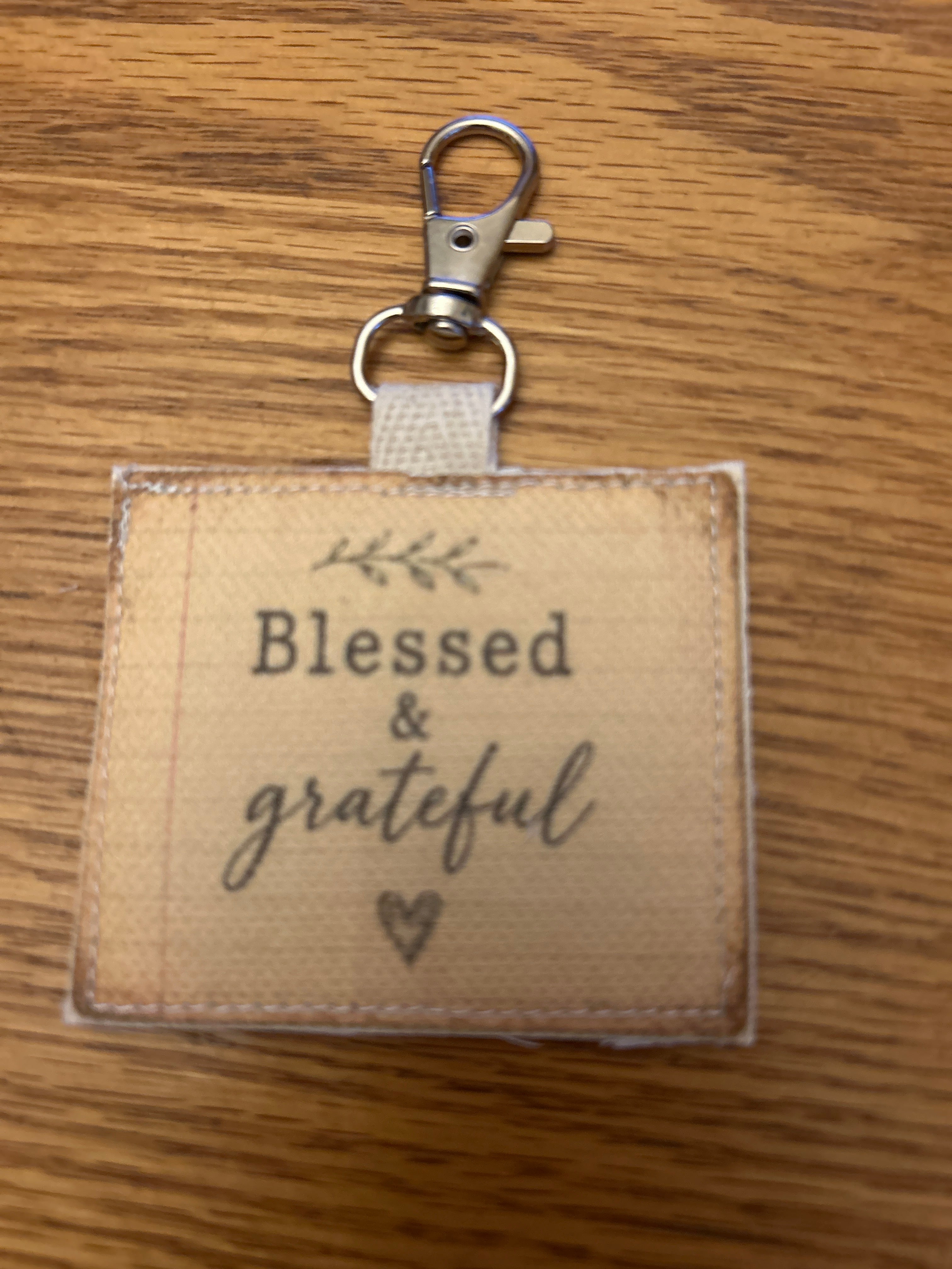 Vintage Quilt Bag Tag ~ Blessed & Grateful