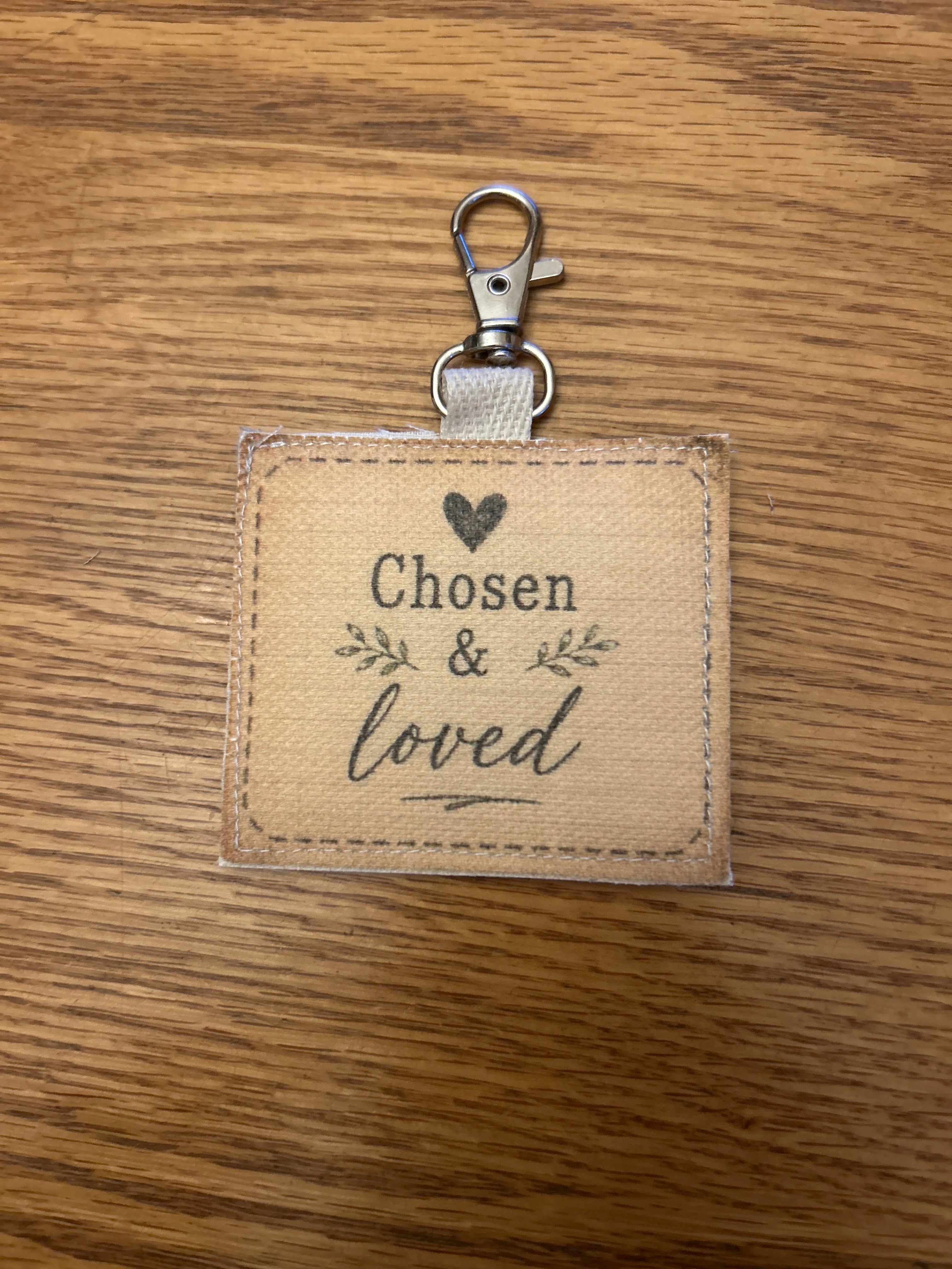 Vintage Quilt Bag Tag ~ Chosen & Loved