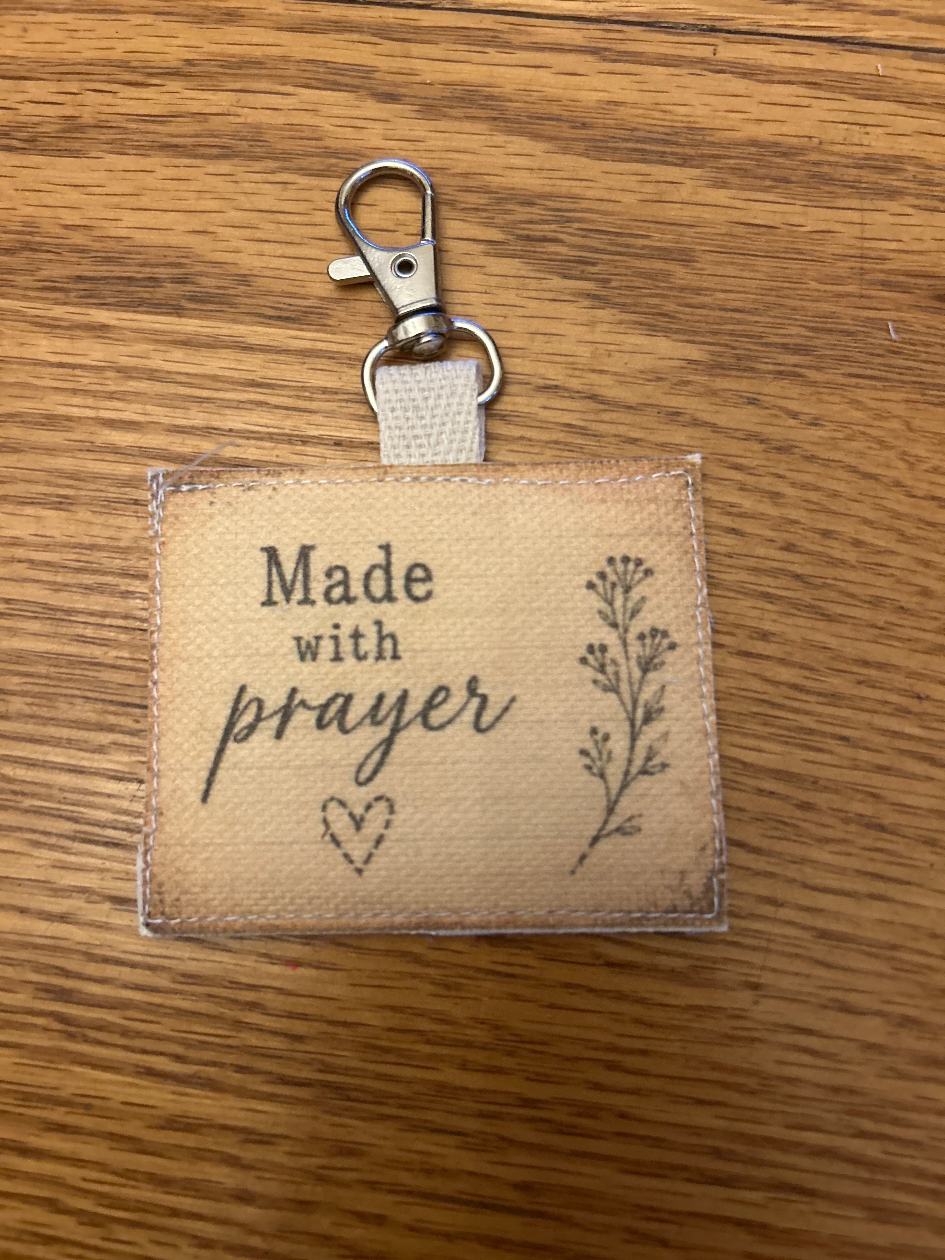 Vintage Quilt Bag Tag ~ Made with Prayer