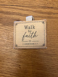 Vintage Quilt Bag Tag ~ Walk by Faith
